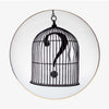 decorative plate question mark birdcage - 0